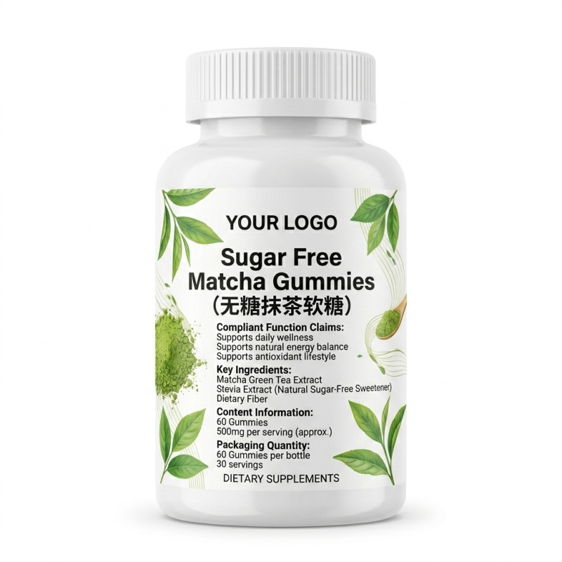 OEM Sugar-Free Matcha Gummies Custom Private Label | Antioxidant & Energy Support