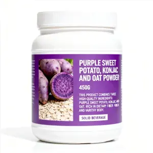 OEM Purple Sweet Potato Konjac Oatmeal Powder Custom Private Label